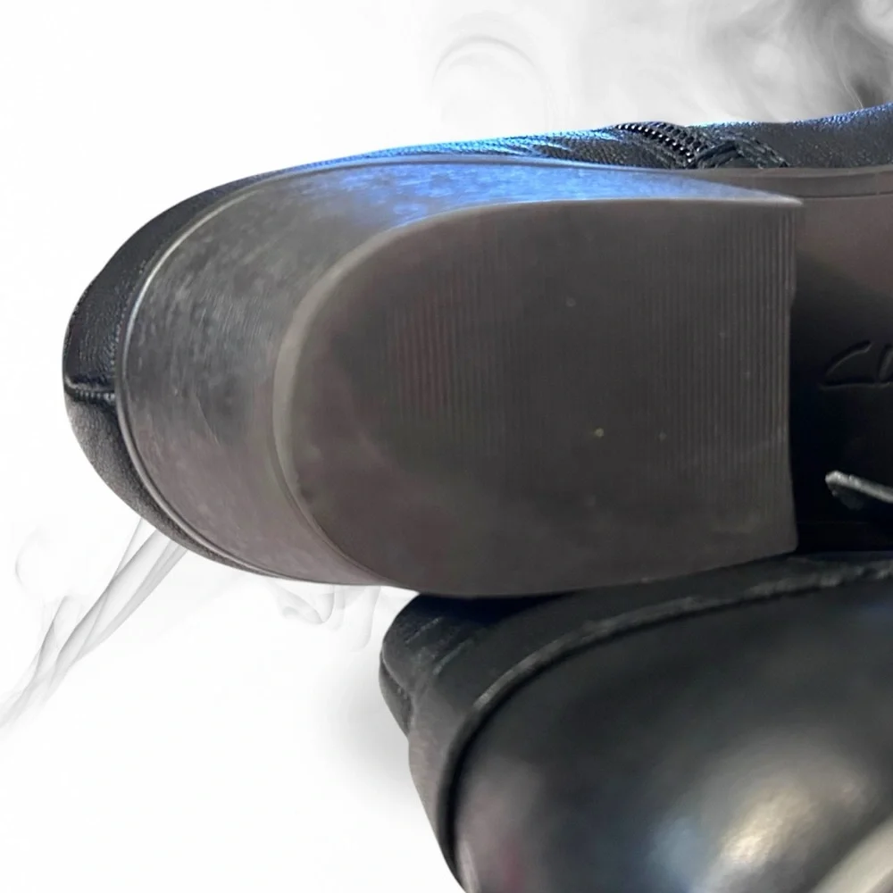 Clarks Boylan Dawn Leather Block Heel Comfort Fall Ankle Boot Black 11 - Picture 5 of 9